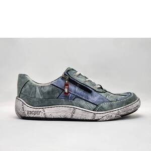 NEW KCR GROUP women's casual leather shoes in blue